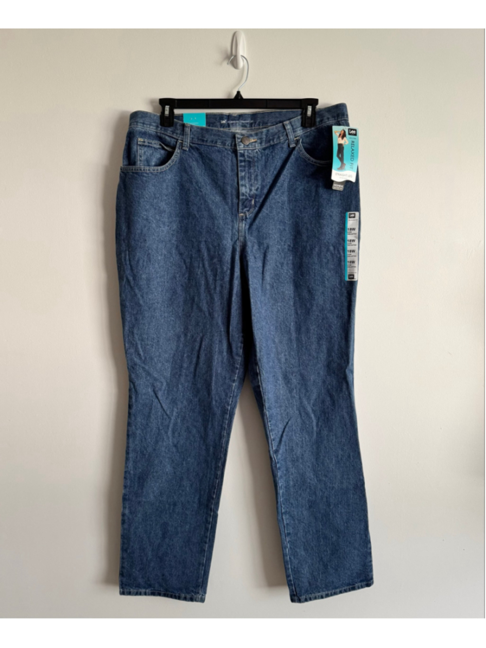 Women's Lee Relaxed Fit Straight Leg Jeans Blue 18W